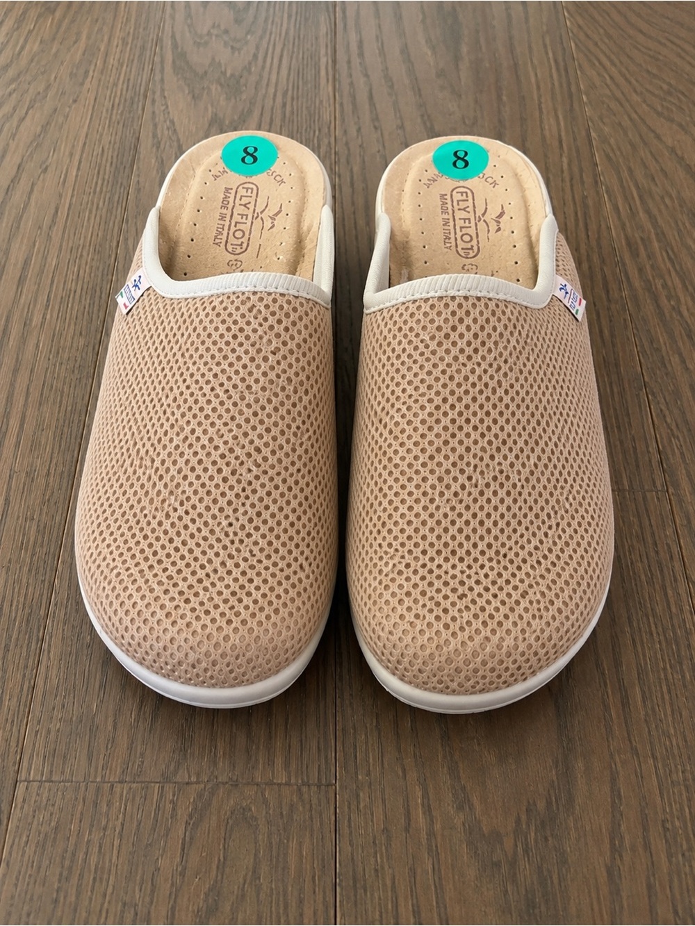 FitFlop Women's Tan Mesh Clog Mules